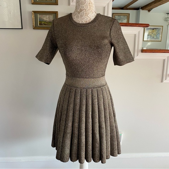 A.L.C x REVOLVE Metallic Gold Susana Dress NWT Medium - Picture 2 of 9